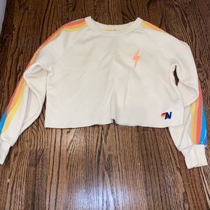 Aviator nation cropped crew neck